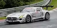 Bild zum Inhalt: Erster Einsatz des SLS GT3: Früher Crash, aber...