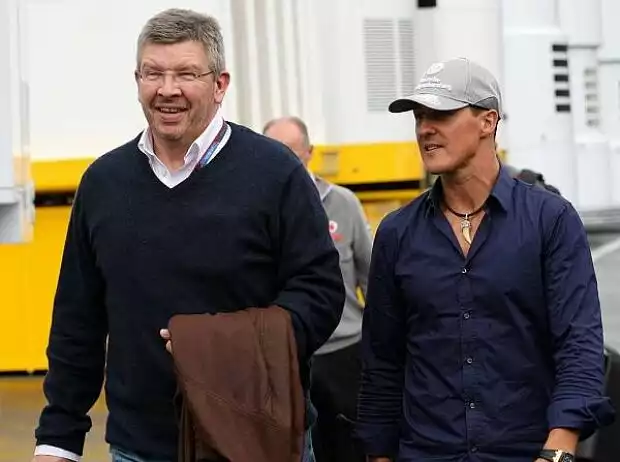 Titel-Bild zur News: Michael Schumacher, Ross Brawn (Teamchef)