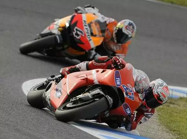 Casey Stoner, Andrea Dovizioso Titel-Bild zur News: Casey Stoner, Andrea Dovizioso
