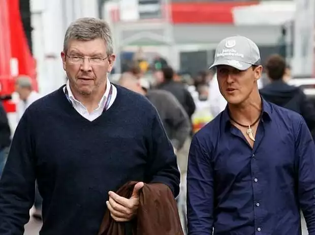 Ross Brawn und Michael Schumacher Titel-Bild zur News: Ross Brawn und Michael Schumacher