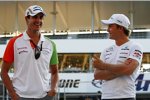 Adrian Sutil (Force India) und Nico Rosberg (Mercedes) 