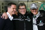 Ralf Schumacher, Norbert Haug und Michael Schumacher (Mercedes) 