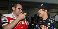 Sebastian Vettel, Stefano Domenicali (Teamchef)