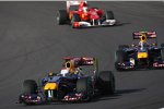 Fernando Alonso (Ferrari) Mark Webber (Red Bull) Sebastian Vettel (Red Bull) 