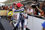 Valentino Rossi und Jorge Lorenzo (Yamaha)
