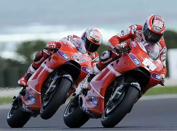 Nicky Hayden, Casey Stoner Titel-Bild zur News: Nicky Hayden, Casey Stoner