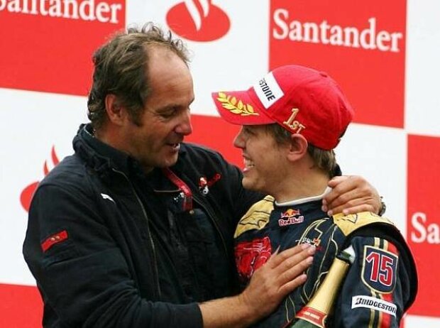 Gerhard Berger und Sebastian Vettel