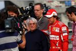 Bernie Ecclestone (Formel-1-Chef) und Fernando Alonso (Ferrari)