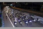 Motorrad-Korso zu Ehren von MotoGP-Champion Jorge Lorenzo (Yamaha) in Palma de Mallorca
