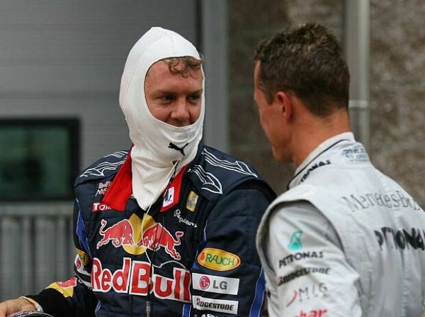 Sebastian Vettel und Michael Schumacher