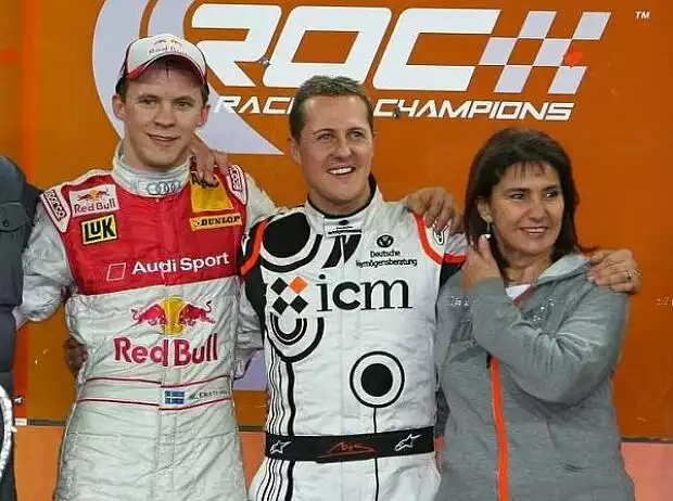 Mattias Ekström, Michael Schumacher, Michèle Mouton Titel-Bild zur News: Mattias Ekström, Michael Schumacher, Michèle Mouton