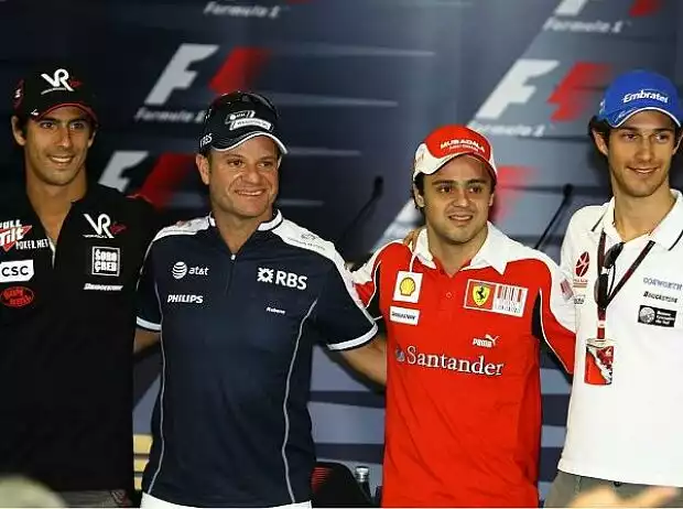 Bruno Senna, Rubens Barrichello, Lucas di Grassi, Felipe Massa Titel-Bild zur News: Bruno Senna, Rubens Barrichello, Lucas di Grassi, Felipe Massa