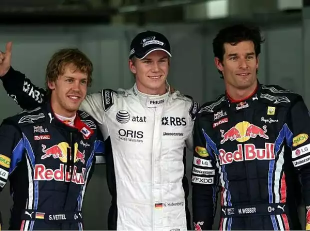 Sebastian Vettel, Nico Hülkenberg und Mark Webber Titel-Bild zur News: Sebastian Vettel, Nico Hülkenberg und Mark Webber