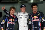 Sebastian Vettel (Red Bull), Nico Hülkenberg (Williams) und Mark Webber (Red Bull) 