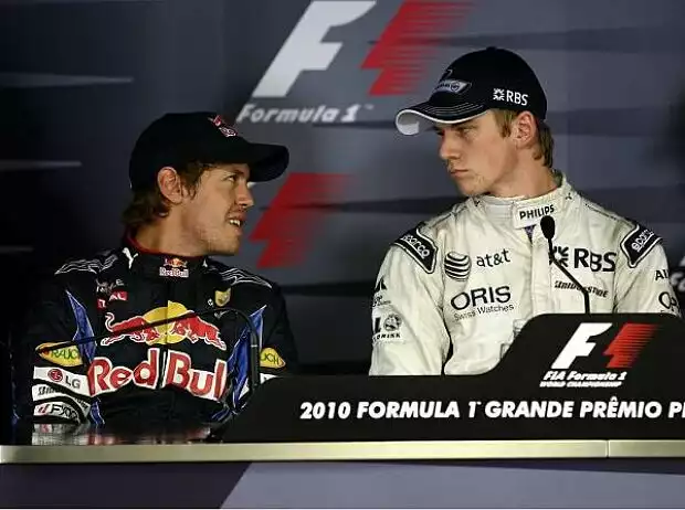 Titel-Bild zur News: Sebastian Vettel und Nico Hülkenberg