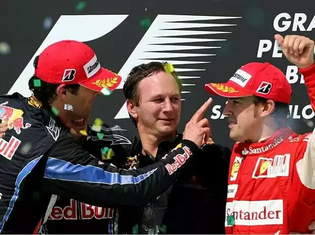 Christian Horner (Teamchef), Sebastian Vettel, Mark Webber, Fernando Alonso Titel-Bild zur News: Christian Horner (Teamchef), Sebastian Vettel, Mark Webber, Fernando Alonso