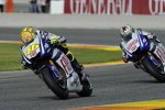 Valentino Rossi und Jorge Lorenzo (Yamaha) 