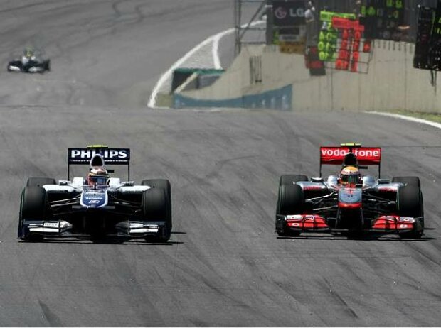 Nico Hülkenberg und Lewis Hamilton