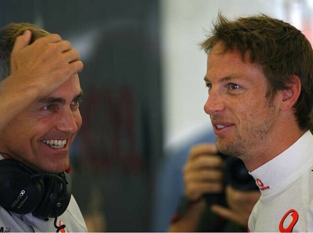 Titel-Bild zur News: Jenson Button, Martin Whitmarsh (Teamchef)