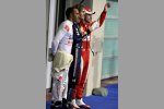 Lewis Hamilton (McLaren), Sebastian Vettel (Red Bull) und Fernando Alonso (Ferrari)