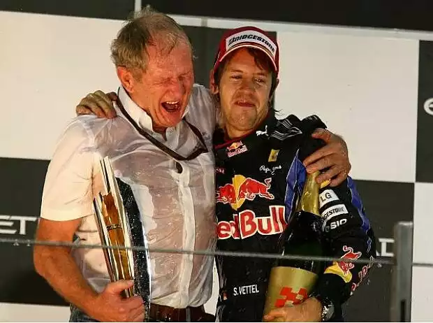 Titel-Bild zur News: Sebastian Vettel, Helmut Marko (Motorsportchef)