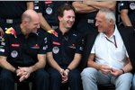 Adrian Newey (Technischer Direktor), Christian Horner (Teamchef) und Dietrich Mateschitz (Red Bull-Boss) 