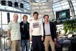 Adrian Newey, Sebastian Vettel, Mark Webber und Christian Horner (Teamchef) 