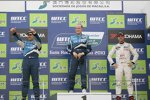 Tiago Monteiro (SR), Robert Huff (Chevrolet) und Yvan Muller (Chevrolet) 