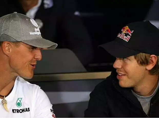 Michael Schumacher und Sebastian Vettel Titel-Bild zur News: Michael Schumacher und Sebastian Vettel