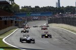 Nico Hülkenberg führt das Feld in Brasilien als Erster durch die Aufwärmrunde, doch er verliert die Führung gleich am Start