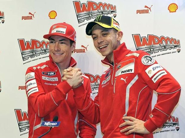 Nicky Hayden und Valentino Rossi