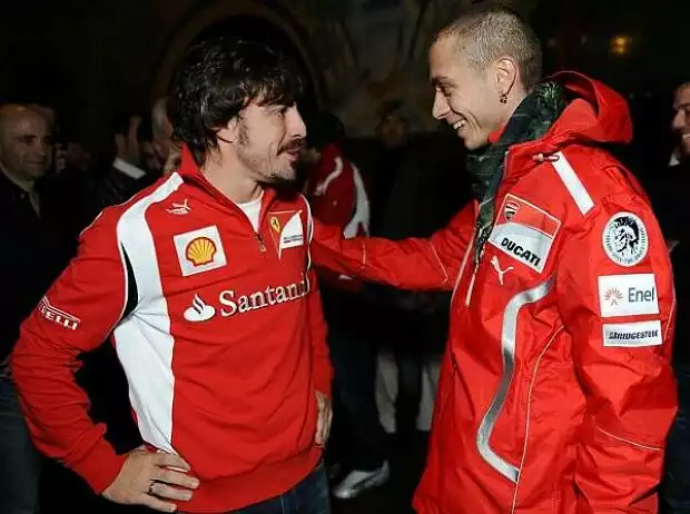 Fernando Alonso und Valentino Rossi Titel-Bild zur News: Fernando Alonso und Valentino Rossi