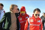 Luca di Montezemolo (Präsident), Fernando Alonso und Felipe Massa (Ferrari) 