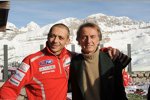 Valentino Rossi (Ducati) und Luca di Montezemolo (Präsident) (Ferrari)