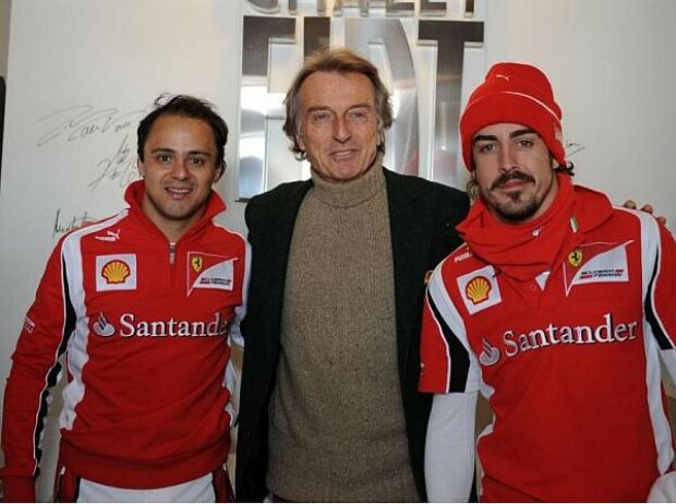 Titel-Bild zur News: Felipe Massa, Luca di Montezemolo, Fernando Alonso
