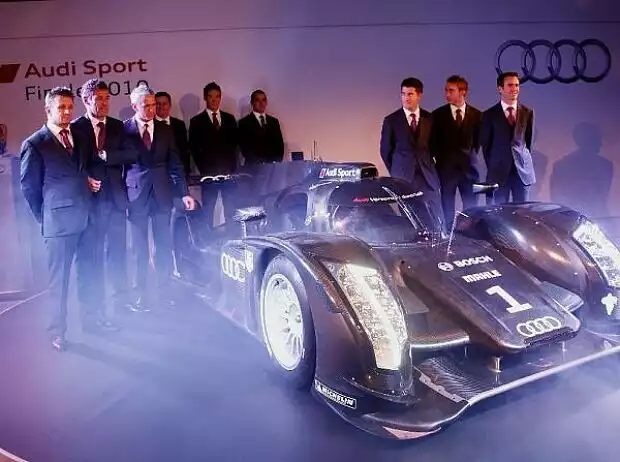 Titel-Bild zur News: Allan McNish, Tom Kristensen, Rinaldo Capello, Marcel Fässler, Benoit Treluyer, Mike Rockenfeller, Timo Bernhard, Romain Dumas