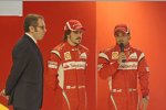 Stefano Domenicali (Teamchef), Fernando Alonso (Ferrari) und Felipe Massa (Ferrari) 