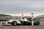 Kamui Kobayashi (Sauber) und Sergio Perez 