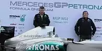 Norbert Haug (Mercedes-Motorsportchef), Ross Brawn (Teamchef)