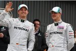Nico Rosberg und Michael Schumacher (Mercedes) 