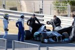 Nico Rosberg (Mercedes) gestrandet am Streckenrand