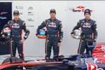 Sebastien Buemi (Toro Rosso), Daniel Ricciardo (Toro Rosso) Jaime Alguersuari (Toro Rosso) 