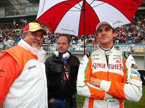 Vijay Mallya, Manfred Zimmermann und Adrian Sutil