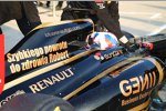 Witali Petrow (Renault) mit einer Genesungsbotschaft an Robert Kubica (Renault) 