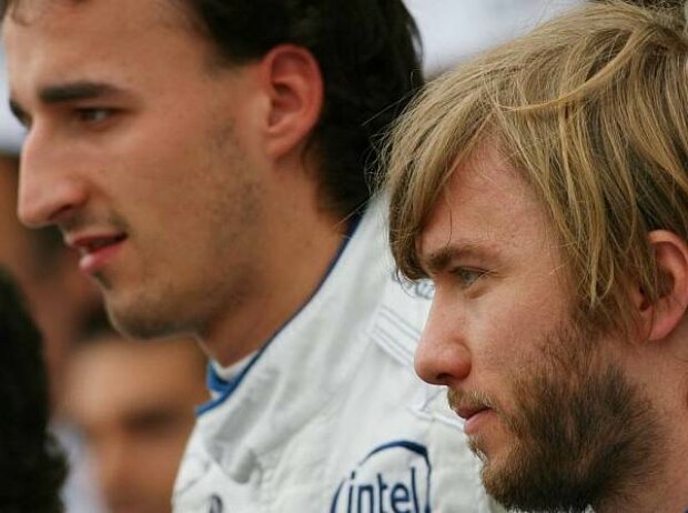 Titel-Bild zur News: Robert Kubica, Nick Heidfeld, Mario Theissen (BMW Motorsport Direktor)