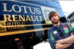 Nick Heidfeld vor dem Renault-Truck