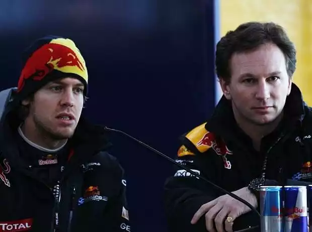 Titel-Bild zur News: Christian Horner (Teamchef), Sebastian Vettel