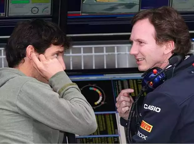 Mark Webber und Christian Horner Titel-Bild zur News: Mark Webber und Christian Horner