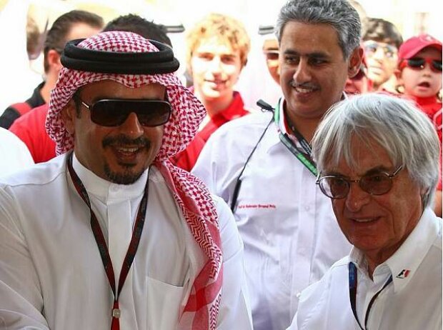 Kronprinz Salman ibn Hamad ibn Isa Al Chalifa und Bernie Ecclestone