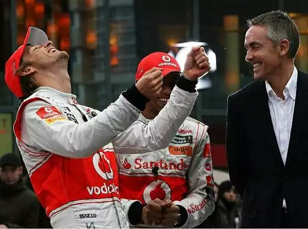 Jenson Button, Lewis Hamilton und Martin Whitmarsh Titel-Bild zur News: Jenson Button, Lewis Hamilton und Martin Whitmarsh